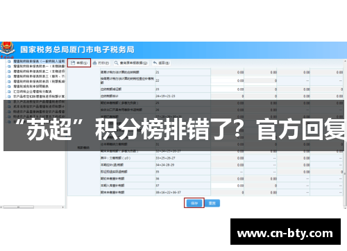 “苏超”积分榜排错了？官方回复！